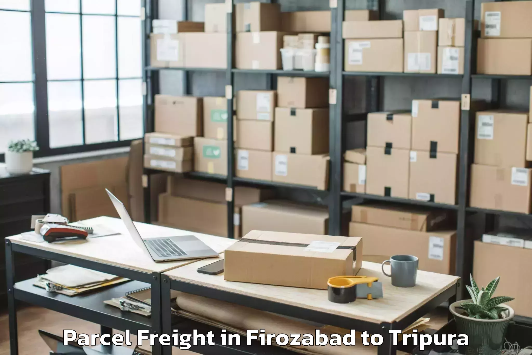 Get Firozabad to Manughat Parcel Freight